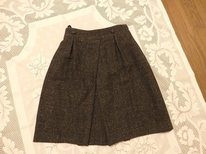 [ super-beauty goods ]* Untitled tweed style tuck flared skirt /1 cleaning settled *