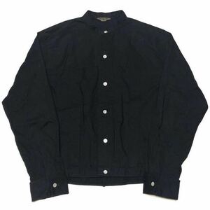 80s vintage Y's ワイズ バンドカラー シャツ ジャケット 長袖 黒 ブラック size F レディース 希少 Yohji Yamamoto ヨウジ ヤマモト old