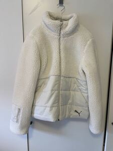 新品 プーマ PUMA ウィメンズ XL ハイブリッド ボアジャケット ホワイト