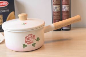 ma knee rose horn low 16cm soup bread single-handled pot cookware interior ornament new work 