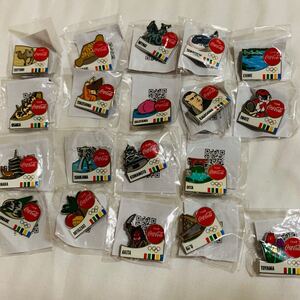 東京オリンピック コカコーラ 都道府県記念ピンバッジ 19個セット 被りなし 新品 送料込み