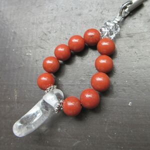  crystal . sphere x red jasper strap natural stone Power Stone 