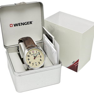 新品 ウェンガー テラグラフ 01.0541.106 ジェニュインレザー メンズ WENGER 腕時計