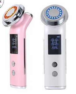 4in1ラジオ波 美顔器 イオン導出 マッサージ 超音波 led光 エステ