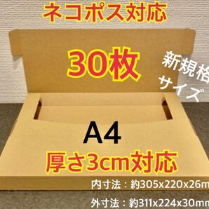 ★新商品【30枚】新規格A4サイズ(最大)ネコポス対応 段ボール箱