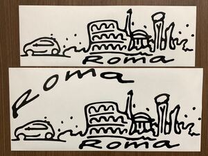 フィアット500 チンクェチェント ステッカー ROMA デカールセット アバルト ローマ 595 695