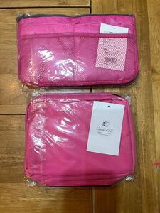 バックインバック&吊り下げられるトラベルポーチバック2点セット
