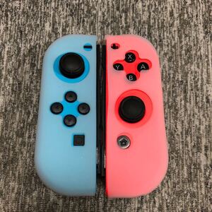 Nintendo Switch Joy-Con ネオンブルー ネオンレッド シリコンカバー付き