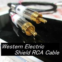 #WE【 ウエスタン単線の最高峰 方向性有 WE純正線材 Shield Ver.】長さ2m RCAケーブル Western Electric Switch Craft NASSAU Spec.AT-7241_画像2