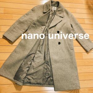 ナノユニバース nano universe チェスターコート チャコール グレー