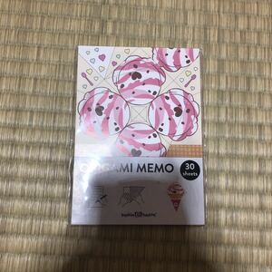 【新品未使用】31アイスクリームオリジナル折り紙メモ