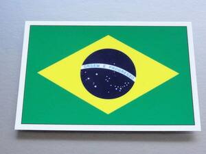 SS1■ブラジル国旗ステッカー3.3x5cm SSサイズ 1枚■耐水シール ★Brazil リオデジャネイロ 世界国旗ステッカー出品中★彡 SA