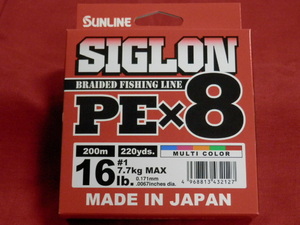 送料\170！シグロン/16LB(1.0号)/200m 税込！SIGLON PE×8　SUNLINE（サンライン）特価品 ！