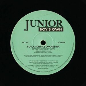 試聴 Black Science Orchestra - City Of Brotherly Love / Heavy Gospel Morning [12inch] Junior Boy's Own UK 1995 House