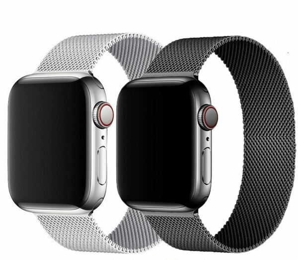 Apple Watch バンド　ステンレス金属ベルト　38/40/41mm 磁石2本　高品質　通気性良い