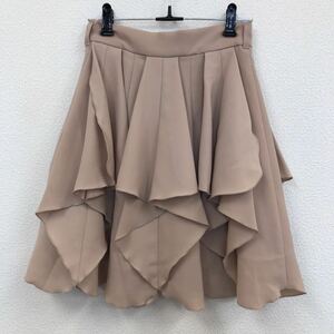 美品　Swingle　スウィングル　プリーツスカート　ギャザースカート　ベージュ　レディース　0サイズ　Sサイズ相当　シンプル