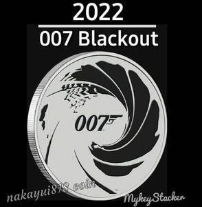2022 1oz Tuvalu James Bond 1 ounce silver coin 