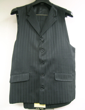 ZOOT SUITS ズートスーツ 黒 ブラック 40L 34W (29198V) 新品 ストライプ 縦縞　ロング丈 スーツ 衣装 ステージ_画像5