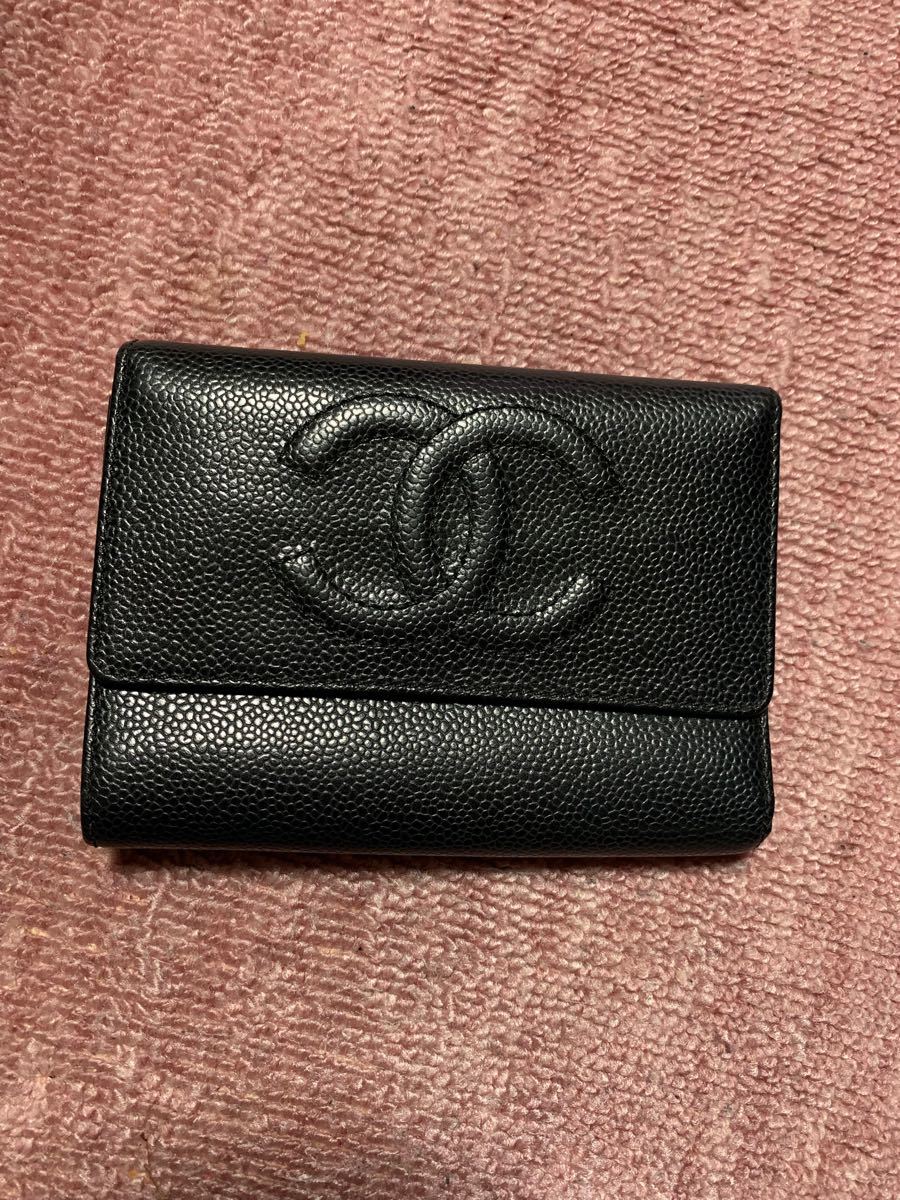 CHANEL シャネル ココマーク デカココ Wホック コンパクト財布 レッド