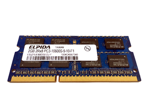 73 ■ PC3-10600/DDR3-1333/2 ГБ Полный продукт для ноутбука Elpida.