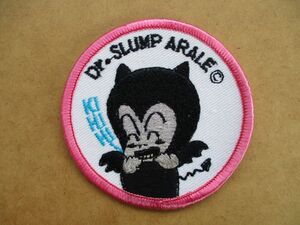 80s Dr.スランプ『チビル』アラレちゃん刺繍ワッペン/当時物ドクタースランプ鳥山明キャラクターDEVILアップリケ昭和レトロ映画アニメ S13