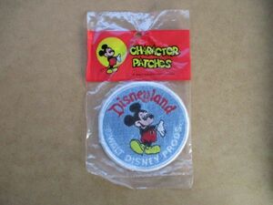 70s Disneyland ディズニーランド『ミッキーマウス』ヴィンテージ刺繍ワッペン/DミッキーねずみディズニーDisneyパッチ キャラクター S14