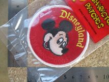 80s Disneyland ディズニーランド『ミッキーマウス』ヴィンテージ刺繍ワッペン/ミッキーねずみディズニーDisneyパッチ キャラクター S14_画像8