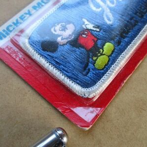 70s Disneyland ディズニーランド『John』ミッキーマウス ヴィンテージ 刺繍ネーム ワッペン/パッチMICKY MOUSEジョンNAME PATCH S15の画像2