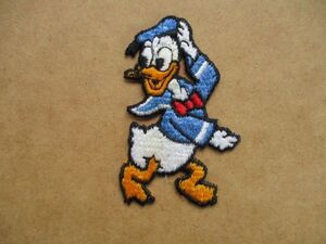 70s Walt Disney Character Appliquesドナルドダック ヴィンテージ パッチ刺繍ワッペン/BドナルドDisneylandディズニーStreamline S17