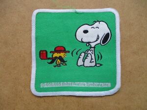 [ б/у ]80s Snoopy нашивка выше like/ лист шт A Woodstock SNOOPY Vintage USA patch симпатичный герой PEANUTS Peanuts S26