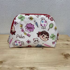 ハンドメイド ワイヤーポーチ15cm 不二家 化粧ポーチ 小物入れポーチ