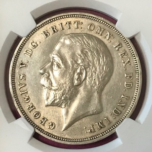 ★1935 イギリス クラウン銀貨 ジョージ5世 NGC AU DETAILS CLEANED