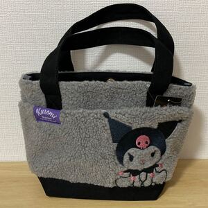サンリオ クロミ KUROMI もこもこ ボア ミニトートバッグ かわいい