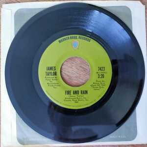 James Taylor/Fire And Rain・Anywhere Like Heaven/米Warner Org.7”