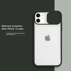  stock disposal iPhone 12 mini sliding lens protection iPhone case black smartphone case same day shipping 