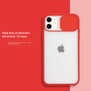 iPhone 12 mini sliding lens protection iPhone case red smartphone case same day shipping 