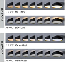 グロー 5000lm LED シーリングランプ（ブラック/シャンパンゴールド） リモコン付き 照明 調光 調色 10畳 12畳 リビング ダイニング_画像8