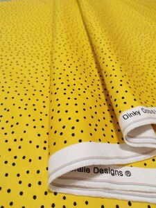 ロラライハリス Dinky Dots イエロー 黄色 ブラックドット