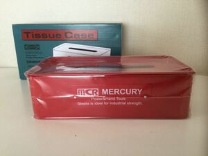 MERCURY( Mercury ) tissue case / tin plate / tissue box cover / red 