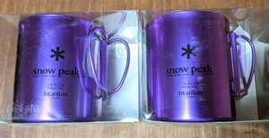 スノーピーク snow peak マグカップ ダブルウォール チタン 海外限定 日本未発売 パープル　2個セット