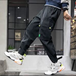カーゴ テーパード パンツ 韓国 ストリート メンズ ボトムス ゆったり シルエット ワークパンツ ミリタリー カジュアルパンツ