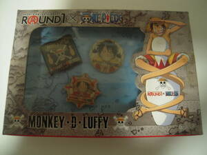 ■ピンバッチ■非売品 ラウンド１×ワンピース ピンバッチ ルフィー / MONKEY・D・LUFFY / ONE PIECE