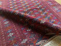 どこよりも素敵なトゥルクメンニスタンブハラ絨毯！和室にも合う見事な絨毯です！ゴージャスで素敵艶々うっとりぜひお勧め！日本発送送込_画像4