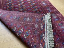 どこよりも素敵なトゥルクメンニスタンブハラ絨毯！和室にも合う見事な絨毯です！ゴージャスで素敵艶々うっとりぜひお勧め！日本発送送込_画像6