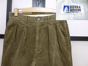  sierra design two tuck corduroy pants / SIERRA DESIGNS large . sport outdoor 