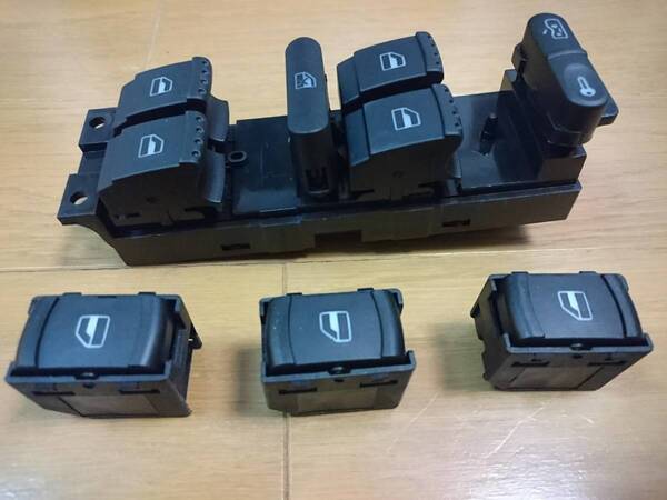 【新品】即納 ゴルフ4 パサート ジェッタ等 運転席側パワーウインドウスイッチ セット Golf