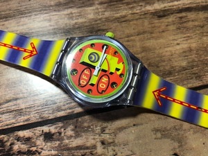 良品 レア swatch スウォッチ AG1995 MusiCall ミュージコール ラバー クオーツ 腕時計