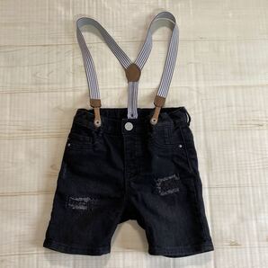 H&M サスペンダー付きハーフパンツ　90（1.5y〜2y）