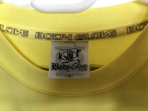 03M4984/BODY GLOVE/ボディーグローブ/S/イエロー系/半袖Tシャツ/DRY系/ポリエステル100％/フロントバックロゴプリント/夏・海・サーフィン_画像2