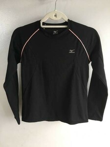 29L368長袖Tシャツ【MIZUNOミズノ】黒系DRY系ワンポイントロゴ小さめスポーツS